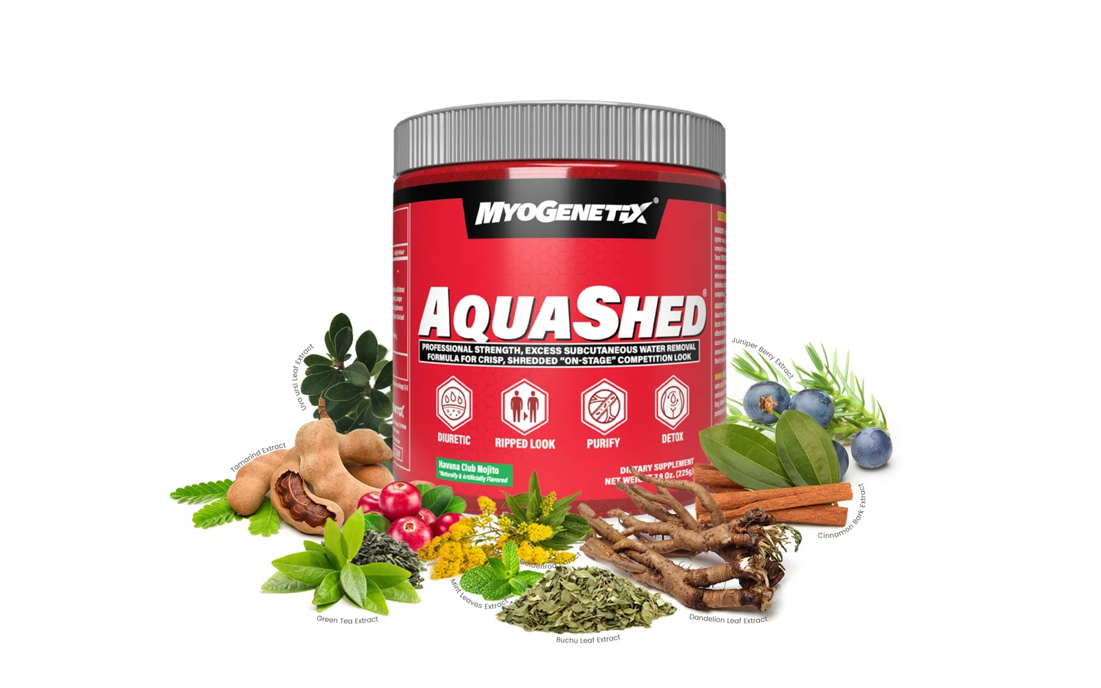 MYOGENETIX® AQUASHED® 225g (7.9 Oz. ~ 45 Servings) Havana